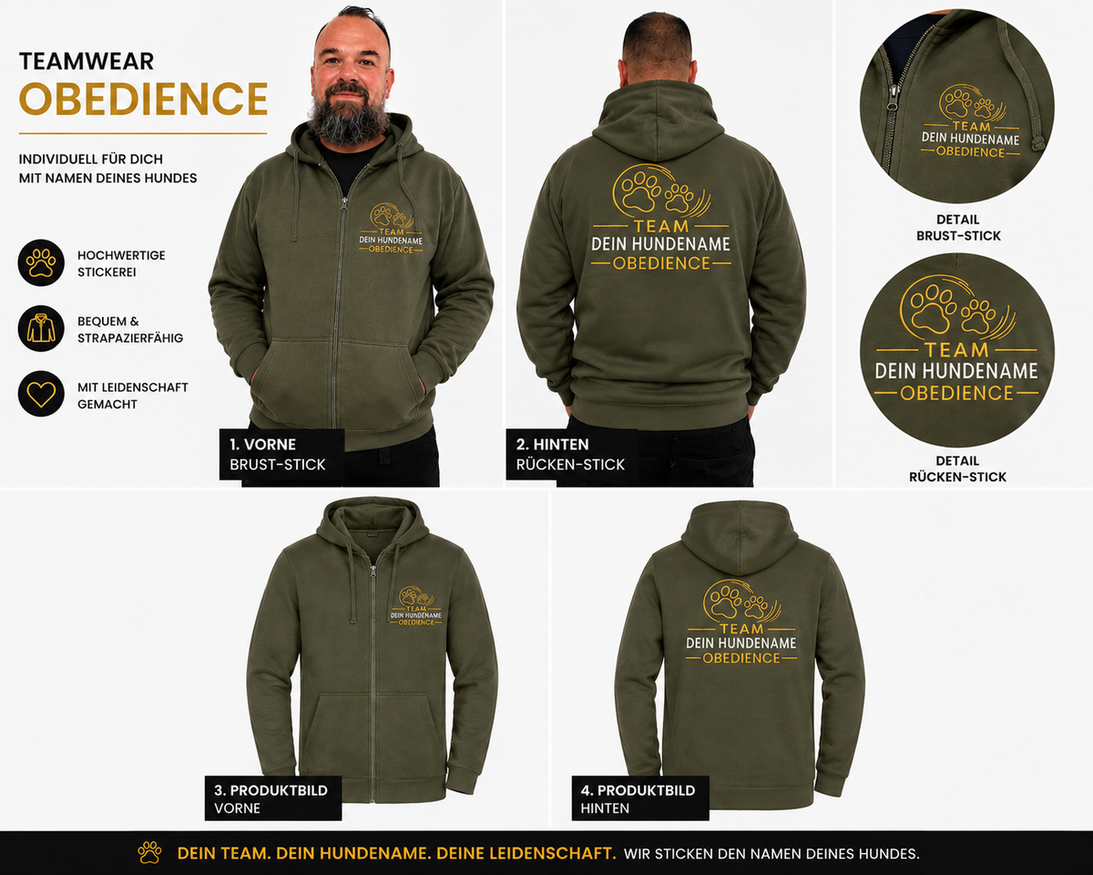 Teamwear Zip Hoodie – Obedience | Herren