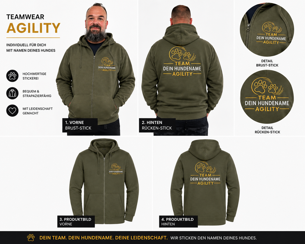 Teamwear Zip Hoodie – Agility | Herren