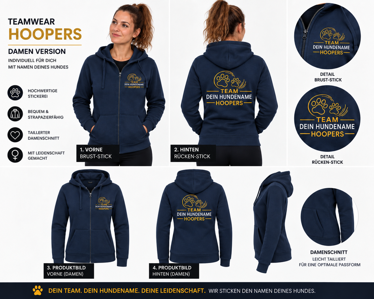 Teamwear Zip Hoodie – Hoopers | Damen