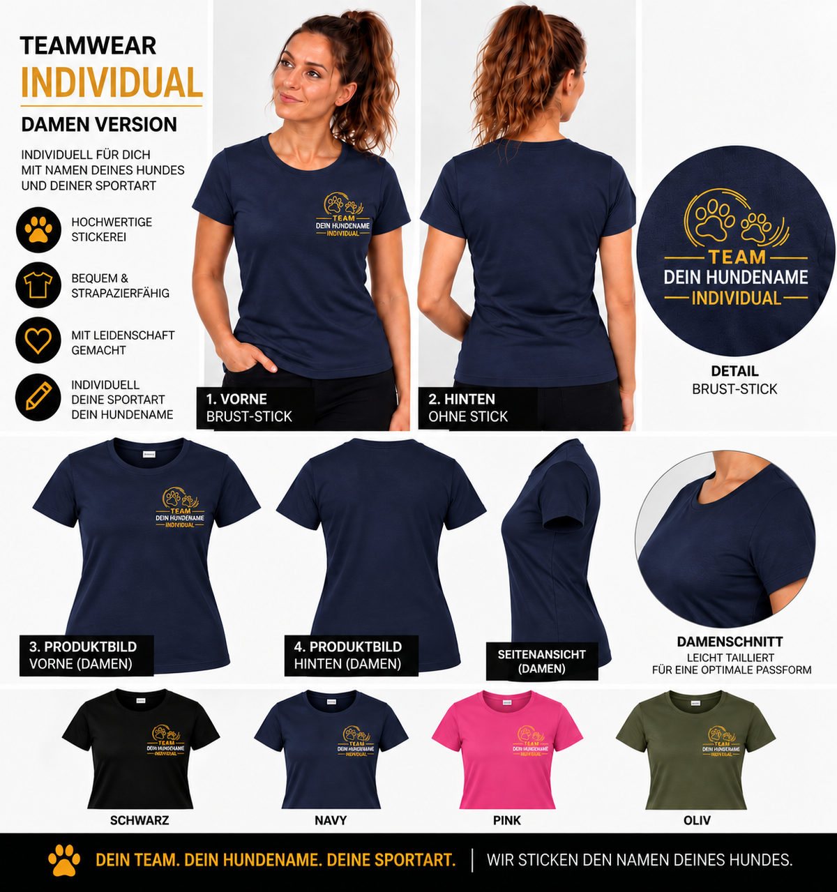Teamwear T-Shirt – Individual | Damen